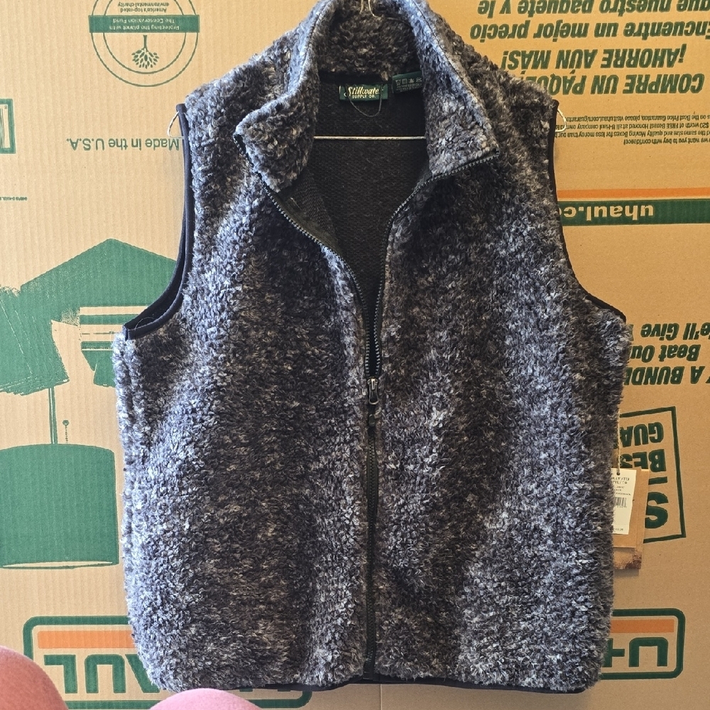 Women's Gray Fleece Vest